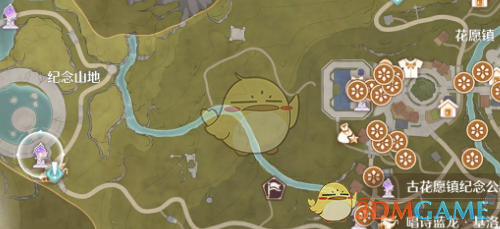 无限暖暖花愿镇雕像位置(图2)