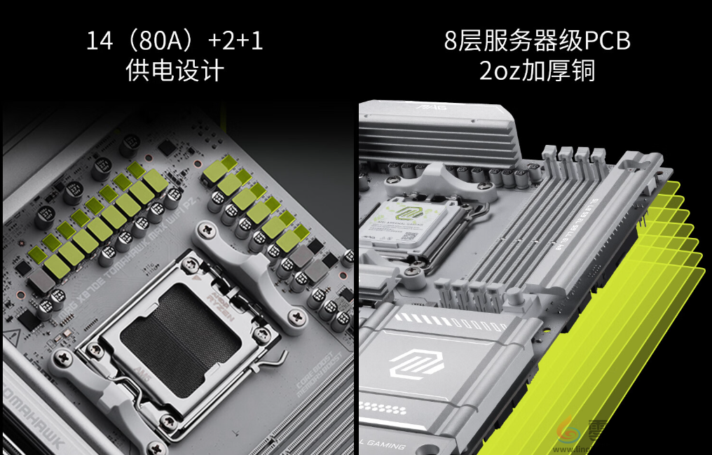 微星银色战斧降临！X870E TOMAHAWK MAX WIFI PZ背插主板上线(图3)
